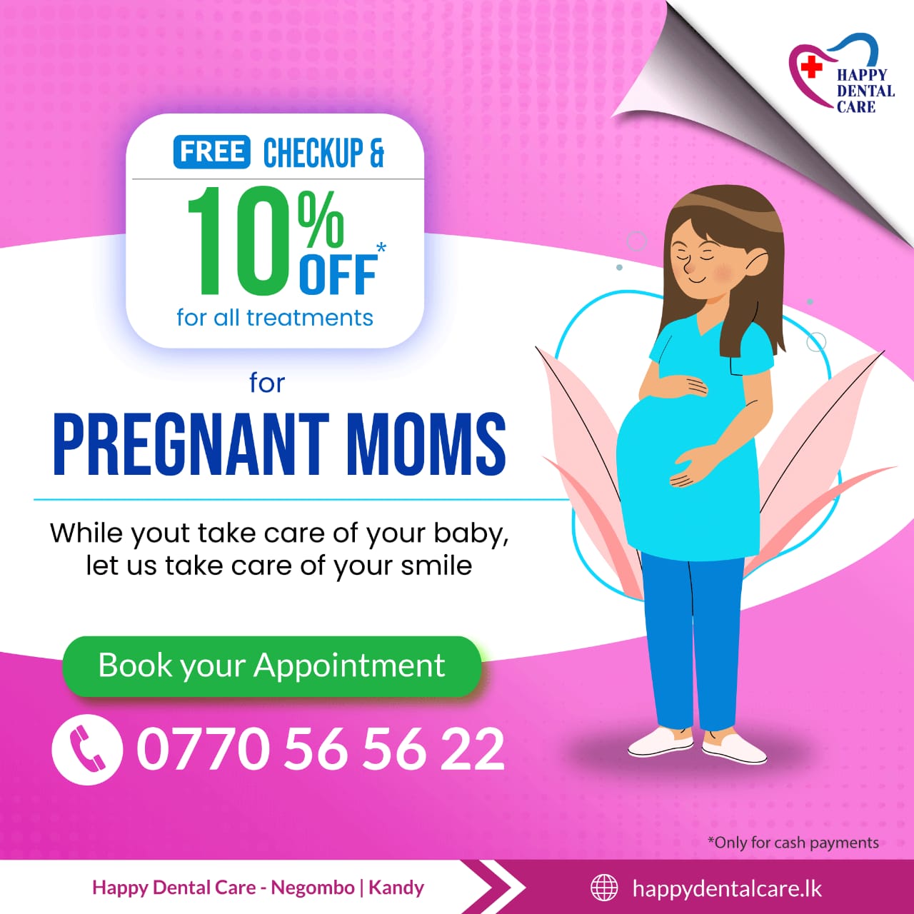 promo for pregnant mom's at happy dental care negombo